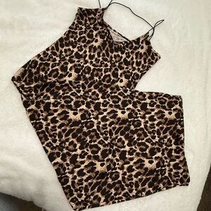 Leopard Print Sleeveless Dress